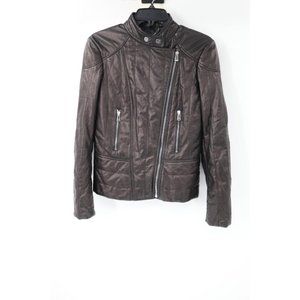 BELSTAFF leather Jacket‎ women’s 40 soft lightweight Biker Moto asymmetrical Zip